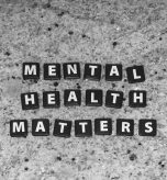 Black Letter Tiles Spelling Out Mental Health Matters